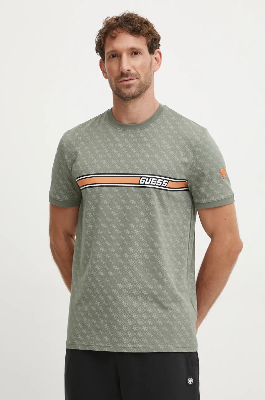 

Тениска Guess JAMEY в бяло с десен Z2BI09 J1314, Зелен