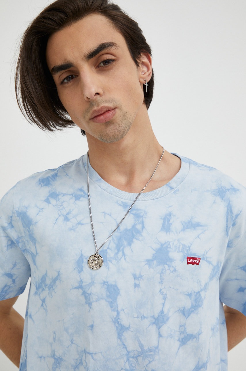 

Памучна тениска Levi' с десен, Син