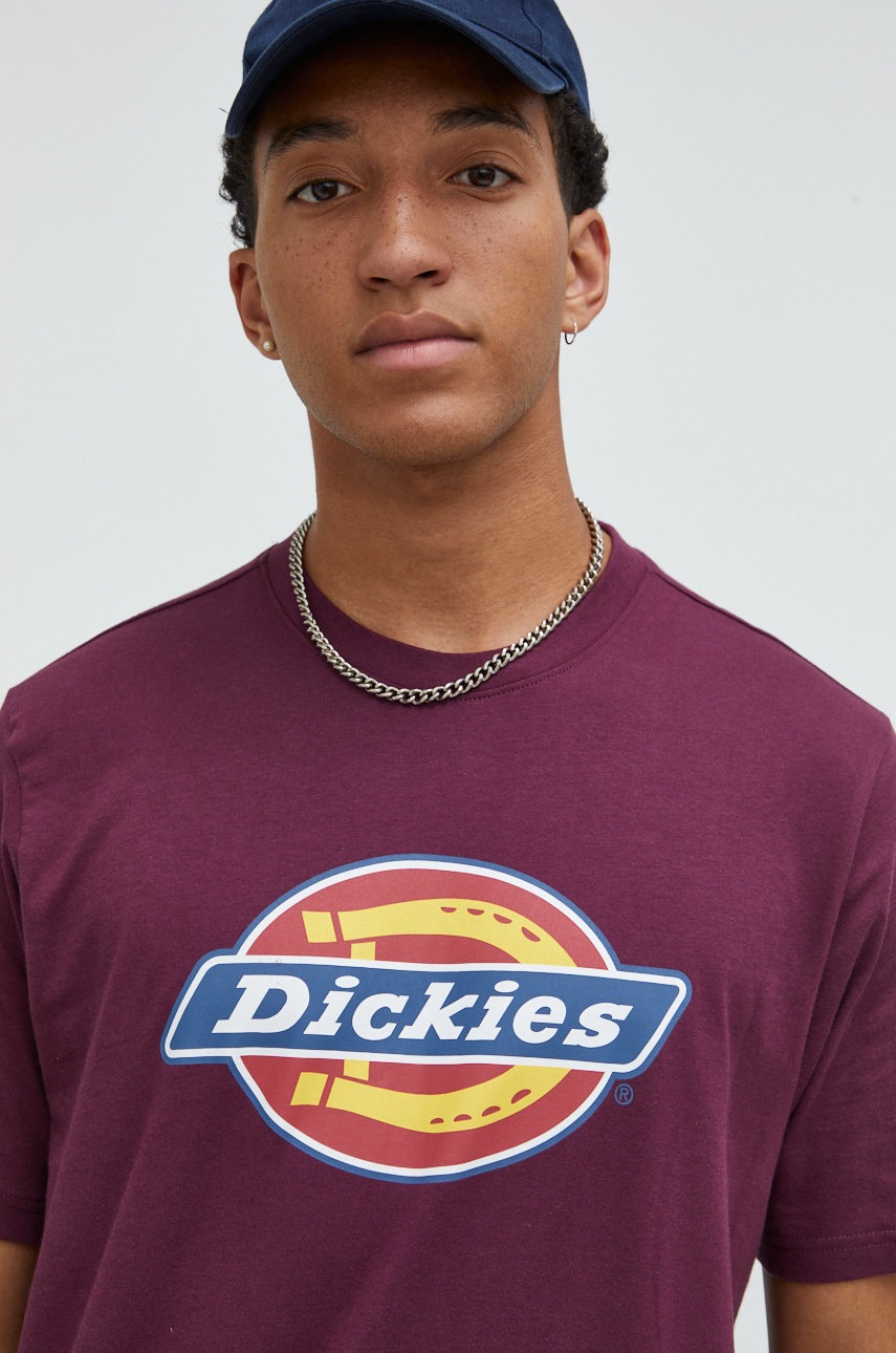 

Хлопковая футболка Dickies цвет фиолетовый с принтом