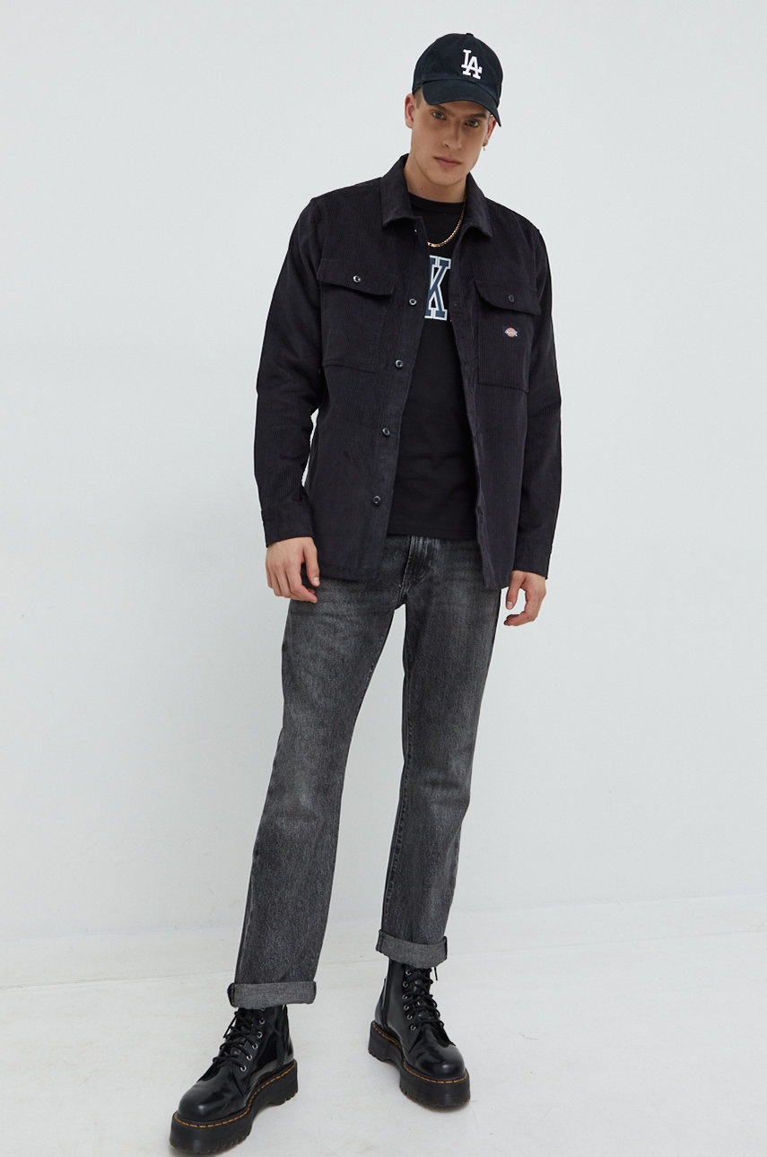 

Хлопковая футболка Dickies цвет чёрный с принтом