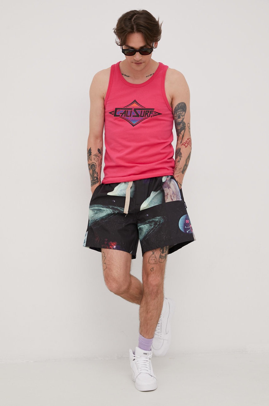 

Бавовняна футболка Superdry колір рожевий