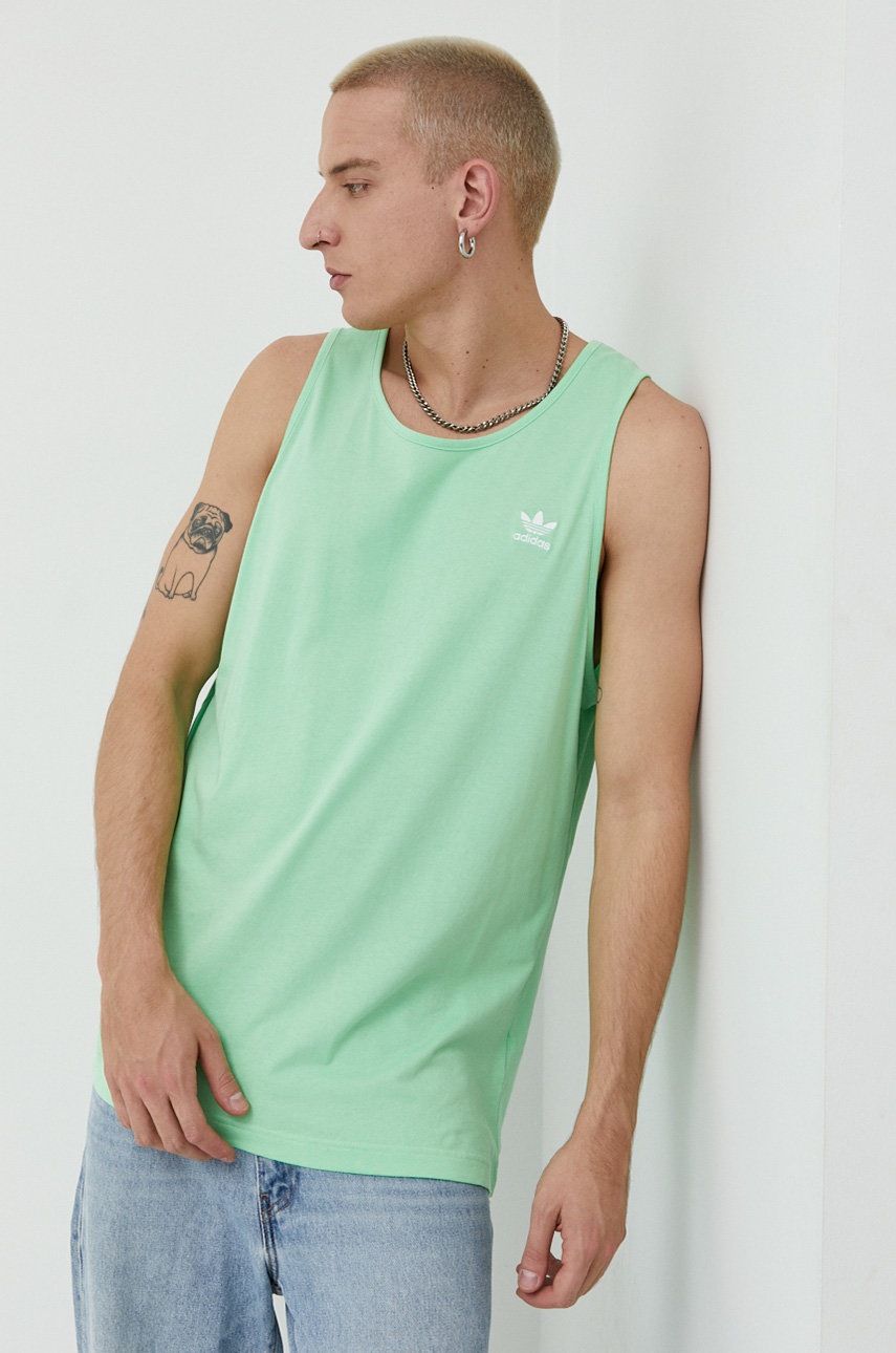 

Памучна тениска adidas Originals в зелено, Зелен