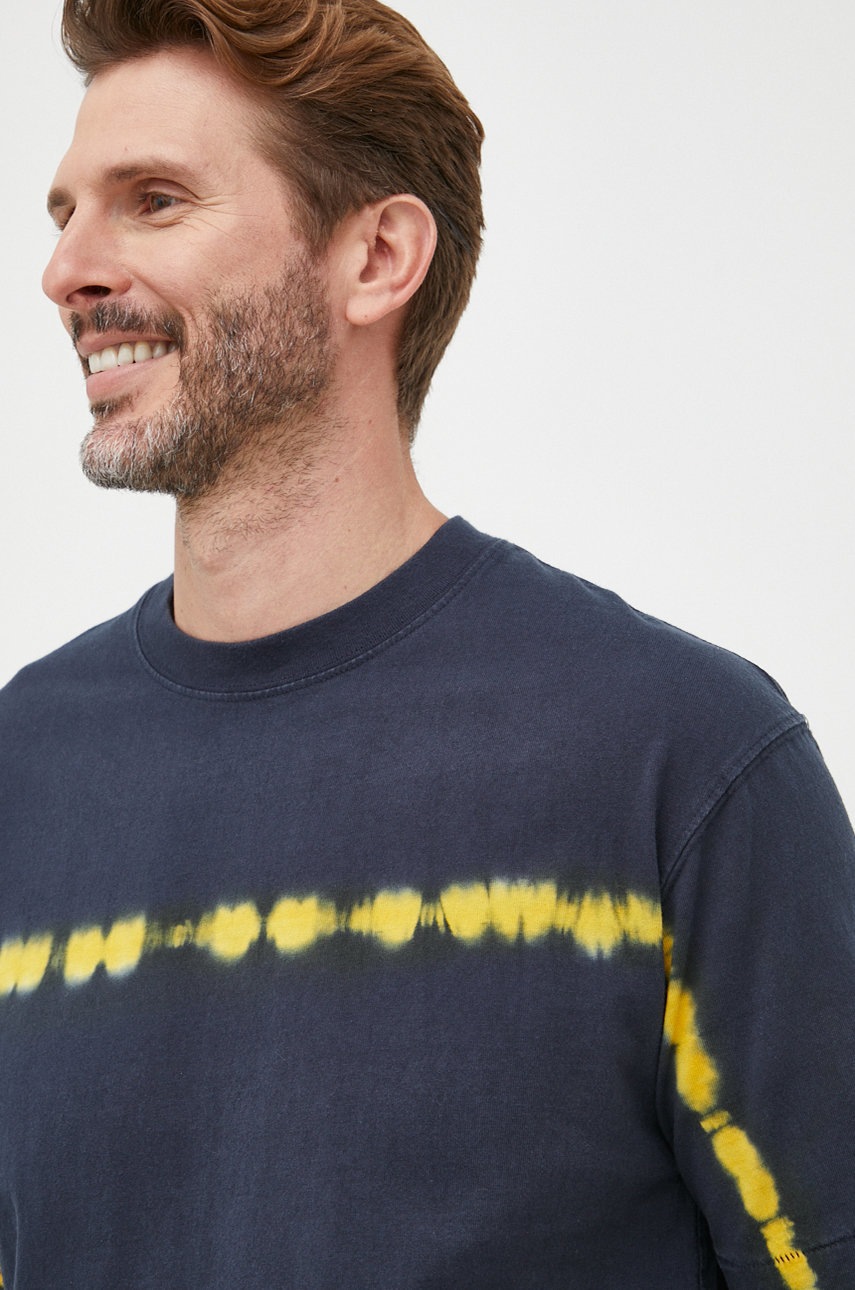 

Хлопковая футболка Scotch & Soda цвет синий узорный