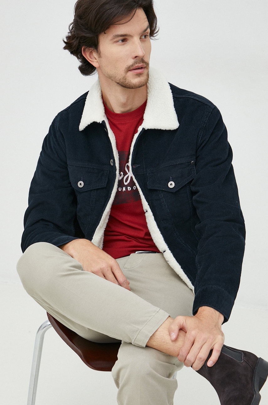 

Хлопковая футболка Pepe Jeans цвет красный с принтом