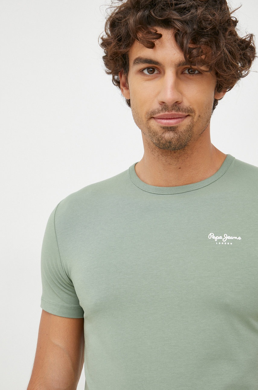 

Тениска Pepe Jeans в зелено с принт, Зелен
