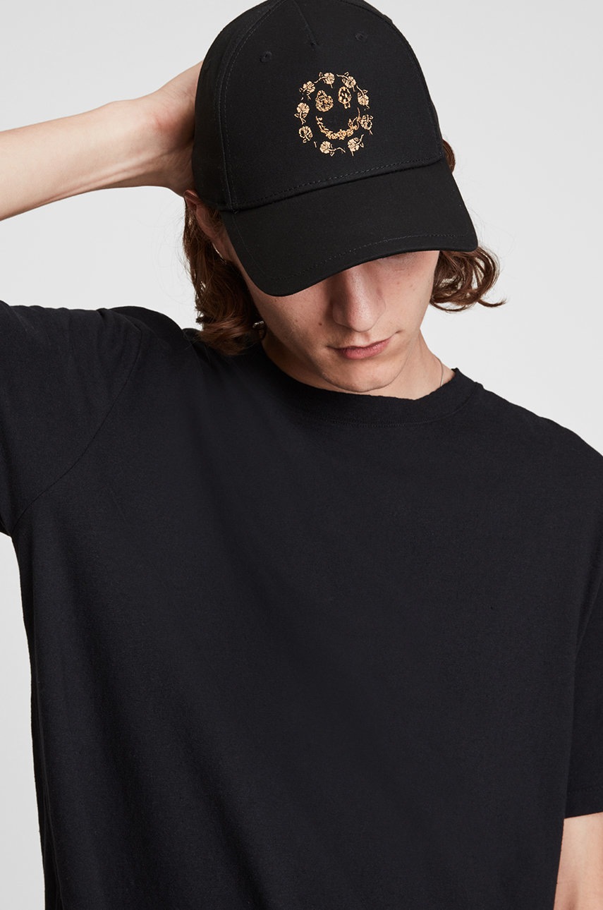 

Футболка AllSaints мужской цвет чёрный однотонный
