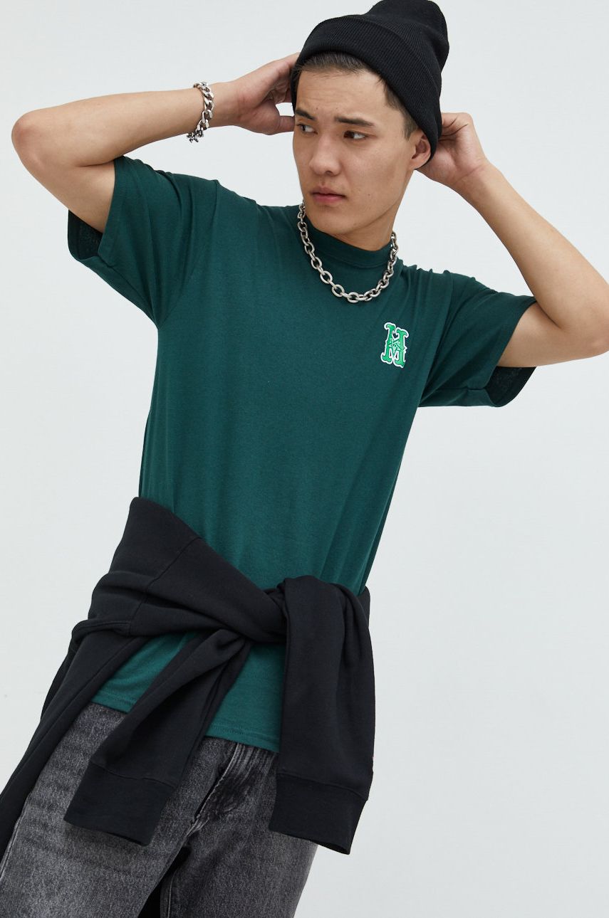 Huf Tricou Din Bumbac X Trasher Culoarea Verde, Cu Imprimeu