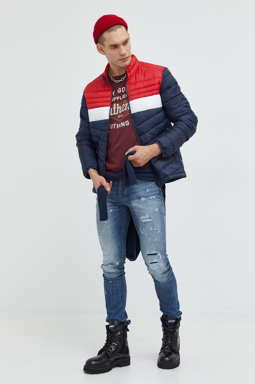 

Хлопковая футболка Produkt by Jack & Jones цвет фиолетовый с принтом
