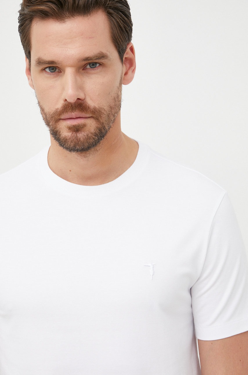 

Тениска Trussardi в бяло с изчистен дизайн, Бял