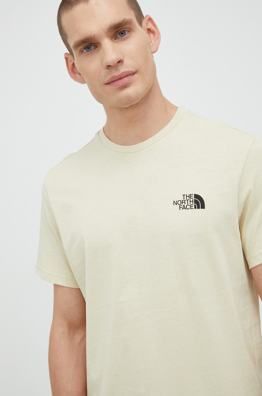 

Памучна тениска The North Face в бежово с изчистен дизайн, Бежов