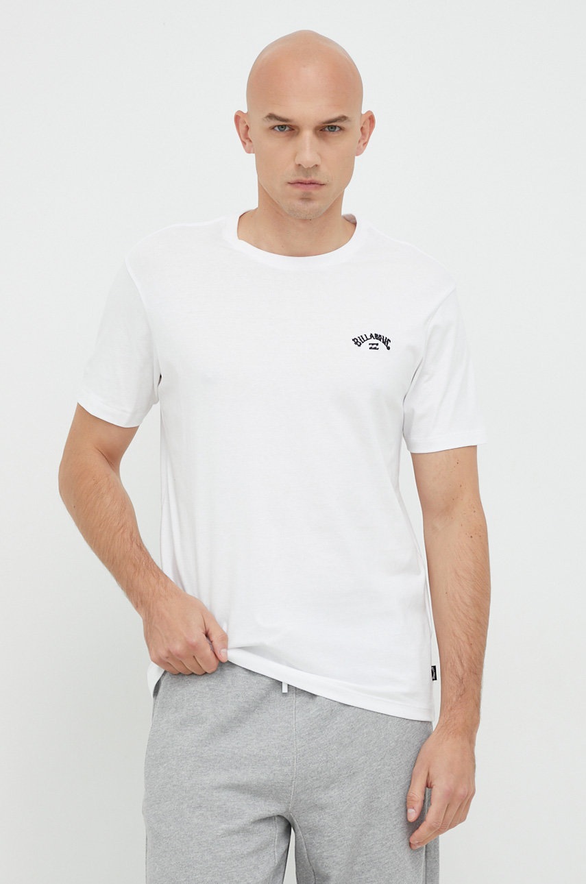 Billabong tricou din bumbac culoarea alb, cu imprimeu