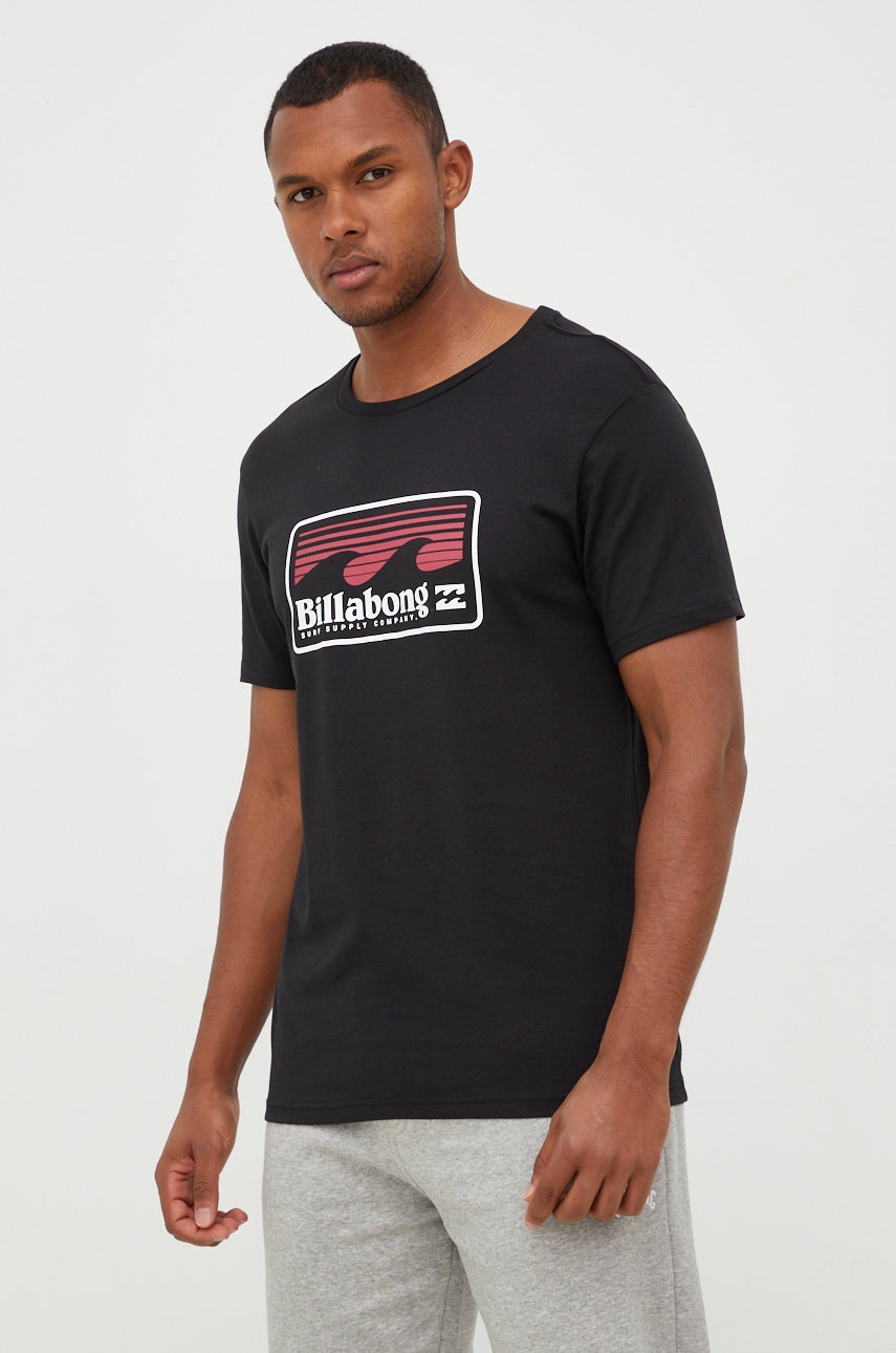 

Хлопковая футболка Billabong цвет чёрный с принтом