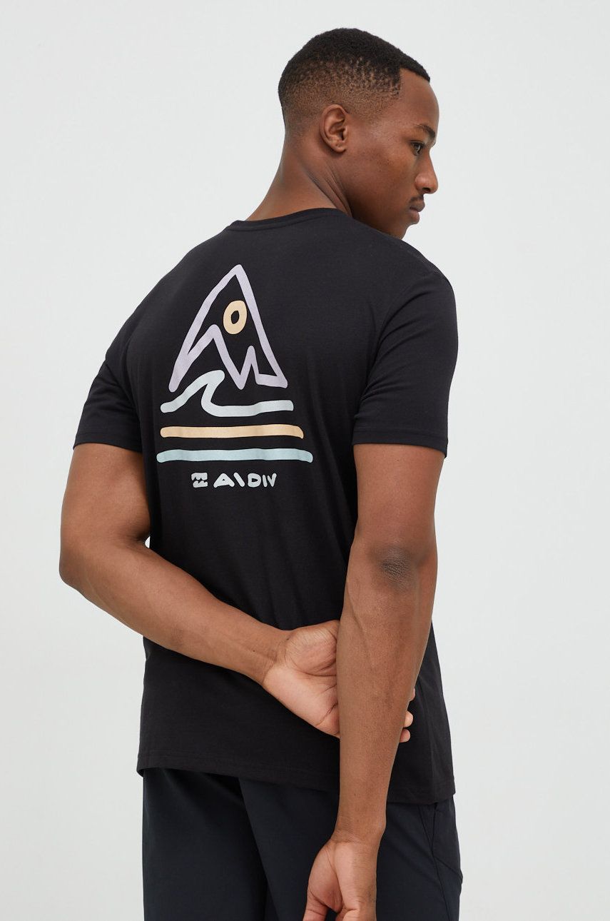 Billabong t-shirt męski kolor czarny z nadrukiem
