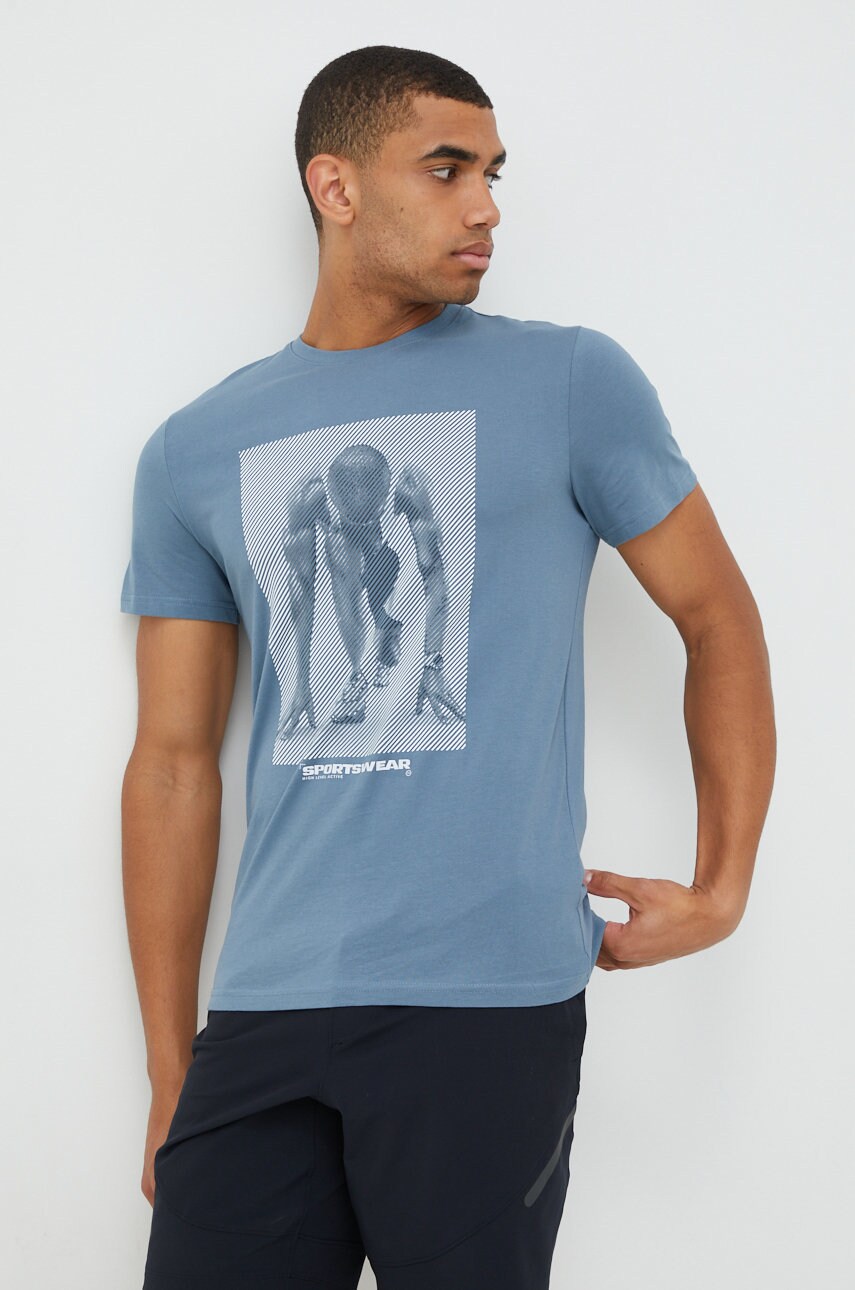 4f tricou din bumbac cu imprimeu