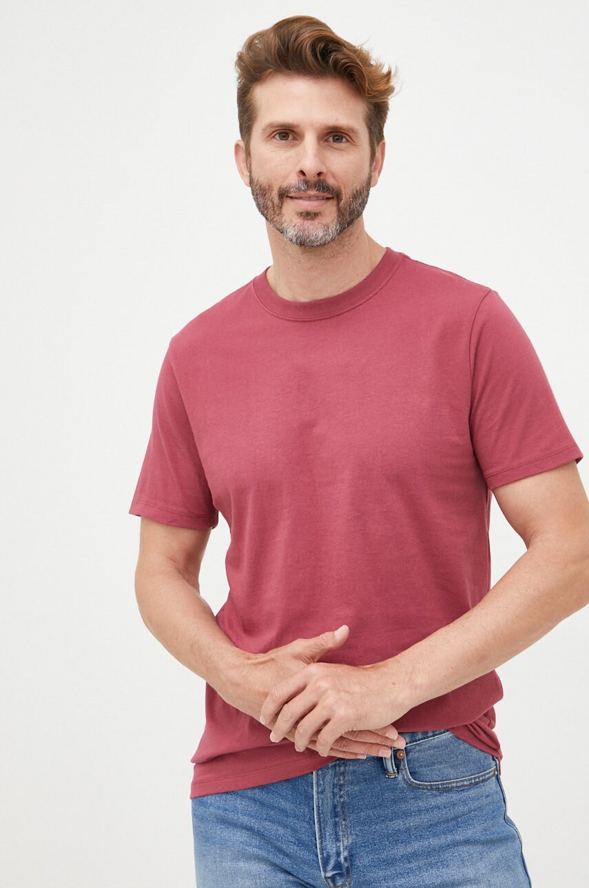 Gap tricou din bumbac culoarea rosu, neted