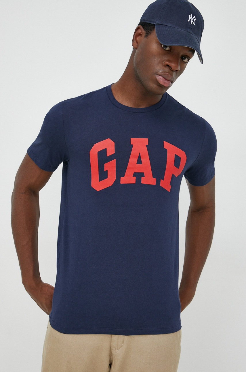 

Памучна тениска GAP с принт, Многоцветен