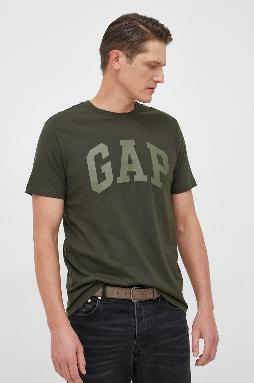 

Памучна тениска GAP с принт, Многоцветен