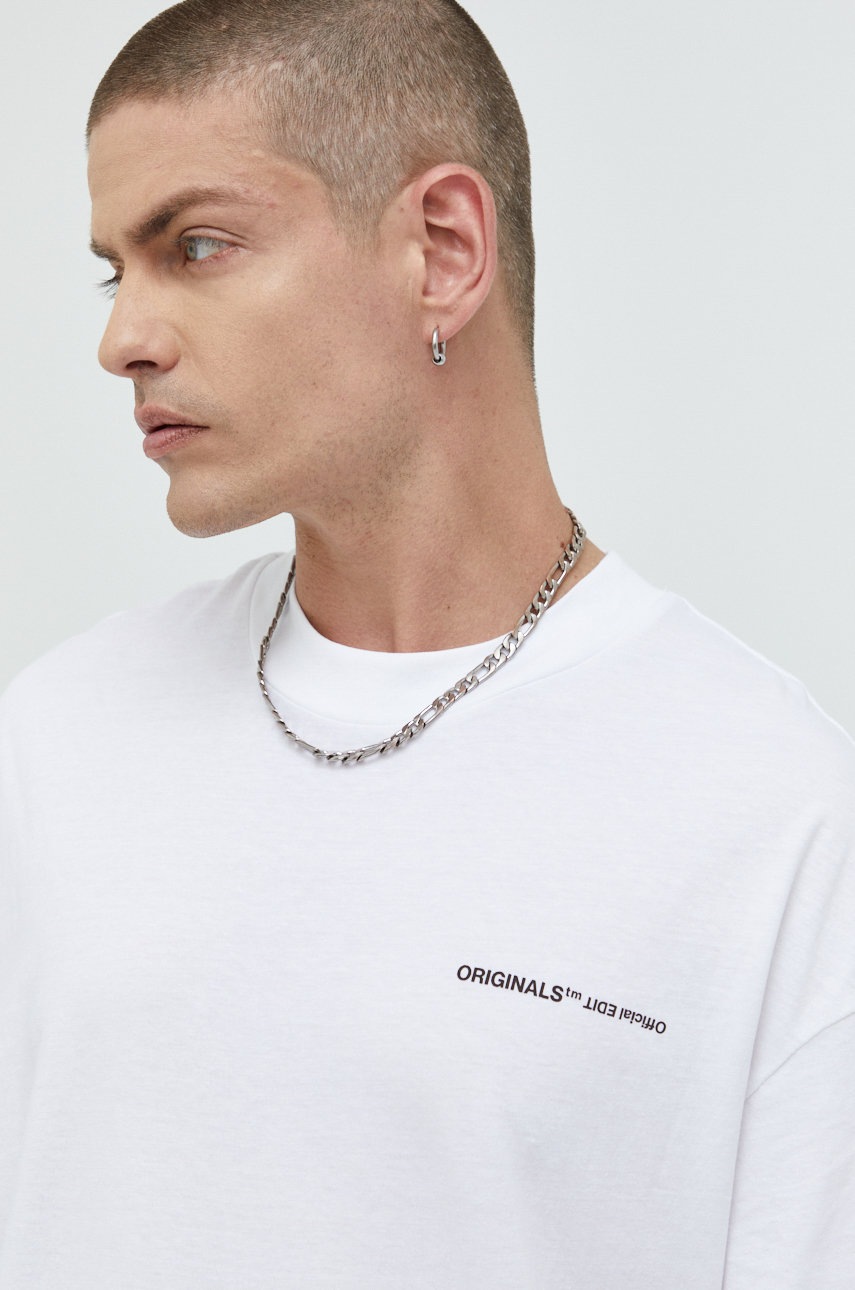 

Бавовняна футболка Jack & Jones Jortypechest колір білий з принтом