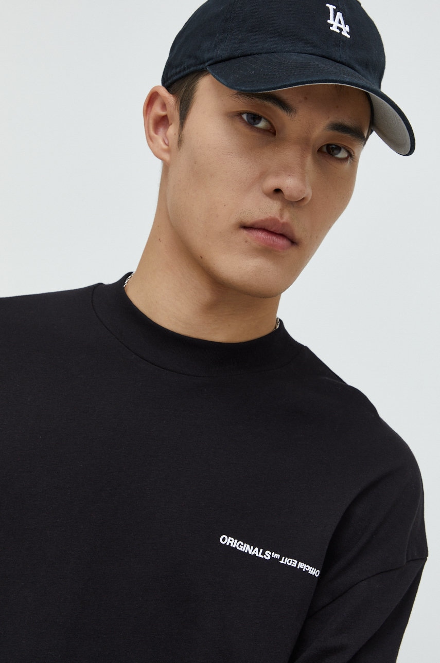 Jack & jones tricou din bumbac jortypechest culoarea negru, cu imprimeu