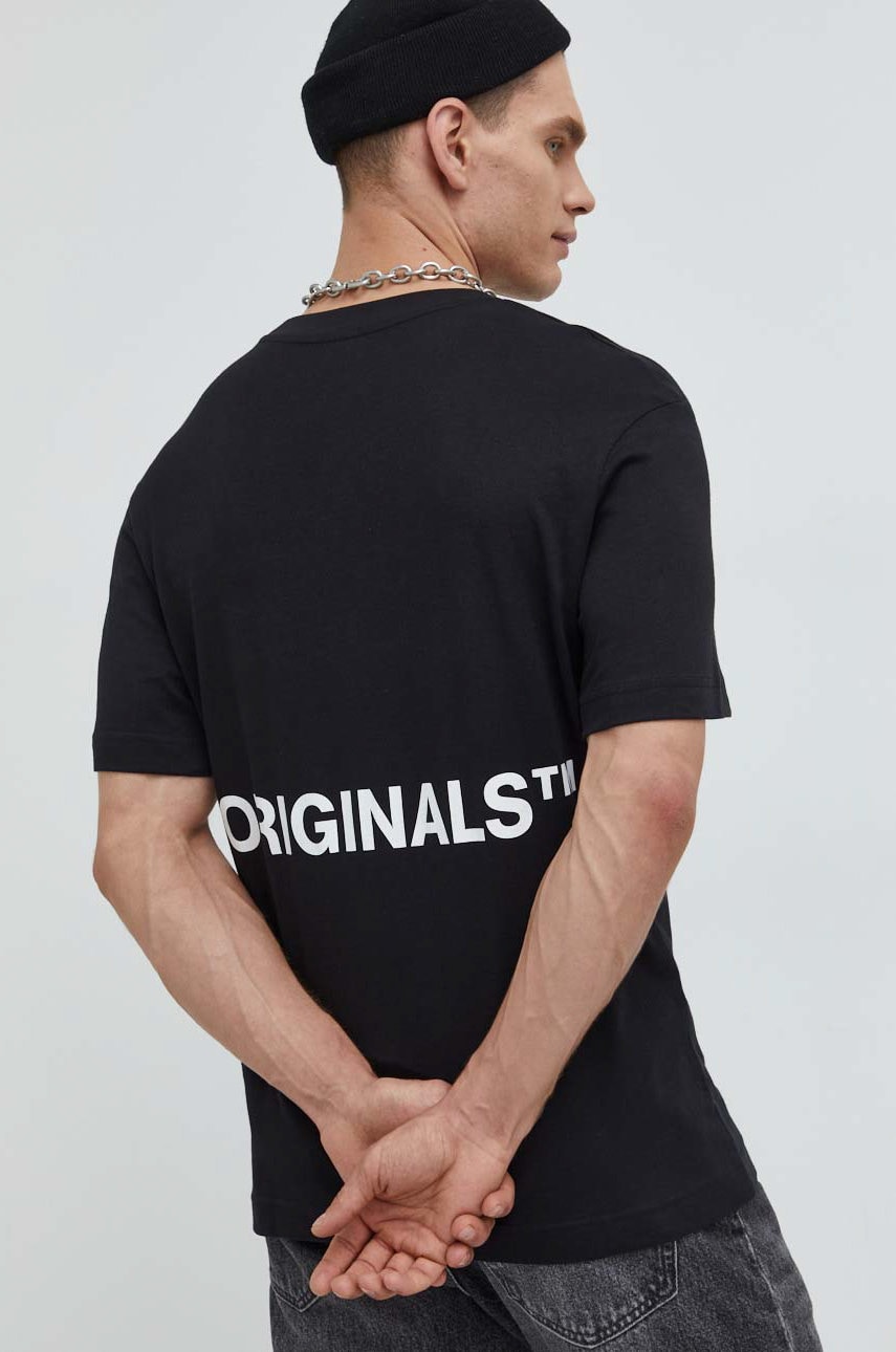 Jack & jones tricou din bumbac jorclean culoarea negru, cu imprimeu
