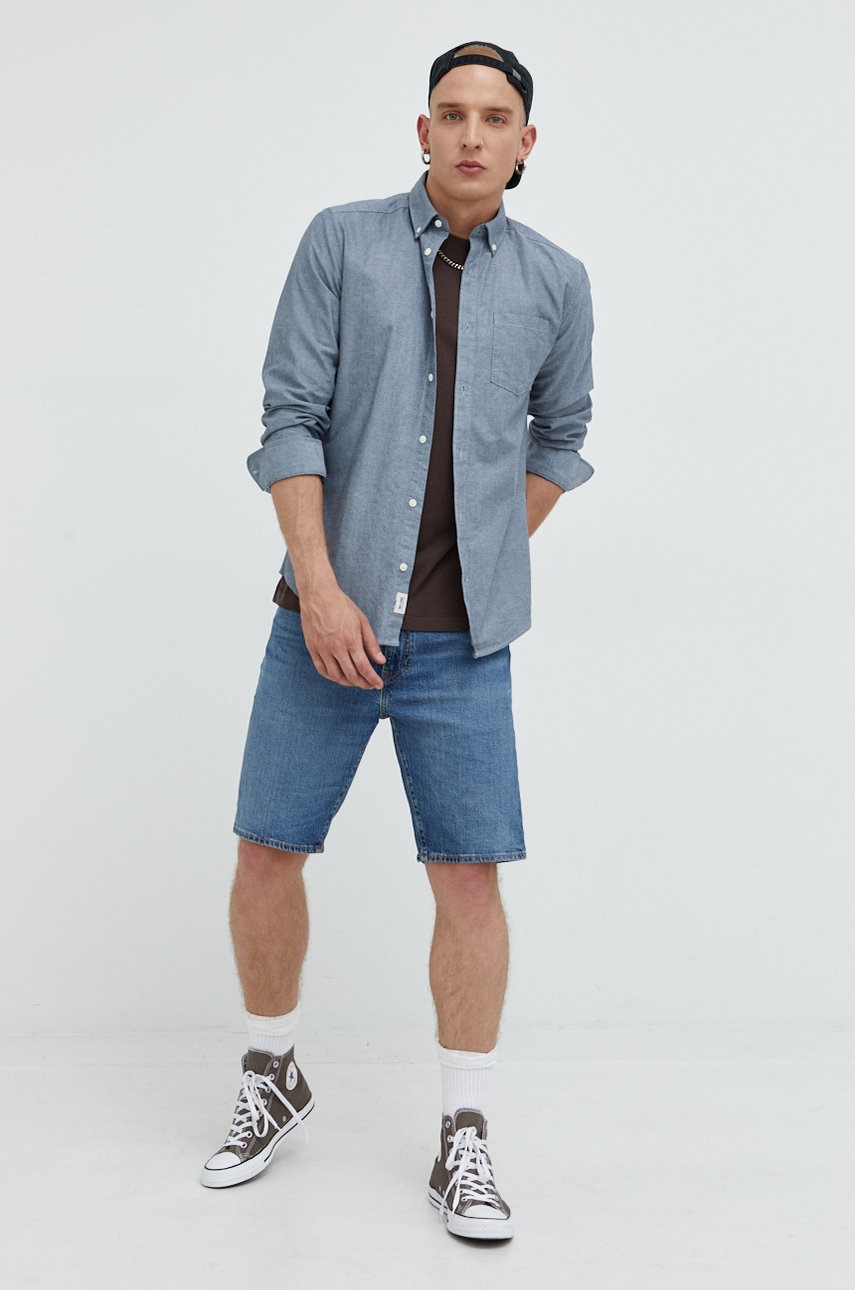 

Хлопковая футболка Jack & Jones Jorriverside цвет коричневый с принтом