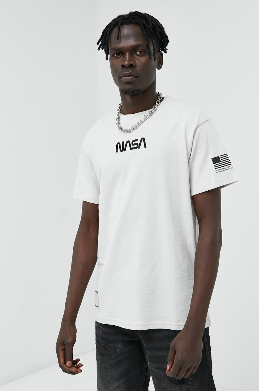 Jack & jones tricou din bumbac jconasa culoarea gri, cu imprimeu