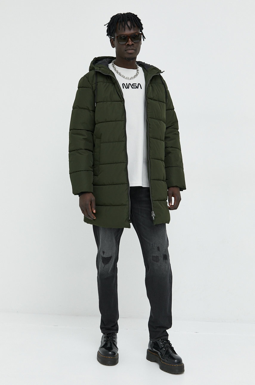 

Бавовняна футболка Jack & Jones Jconasa колір сірий з аплікацією