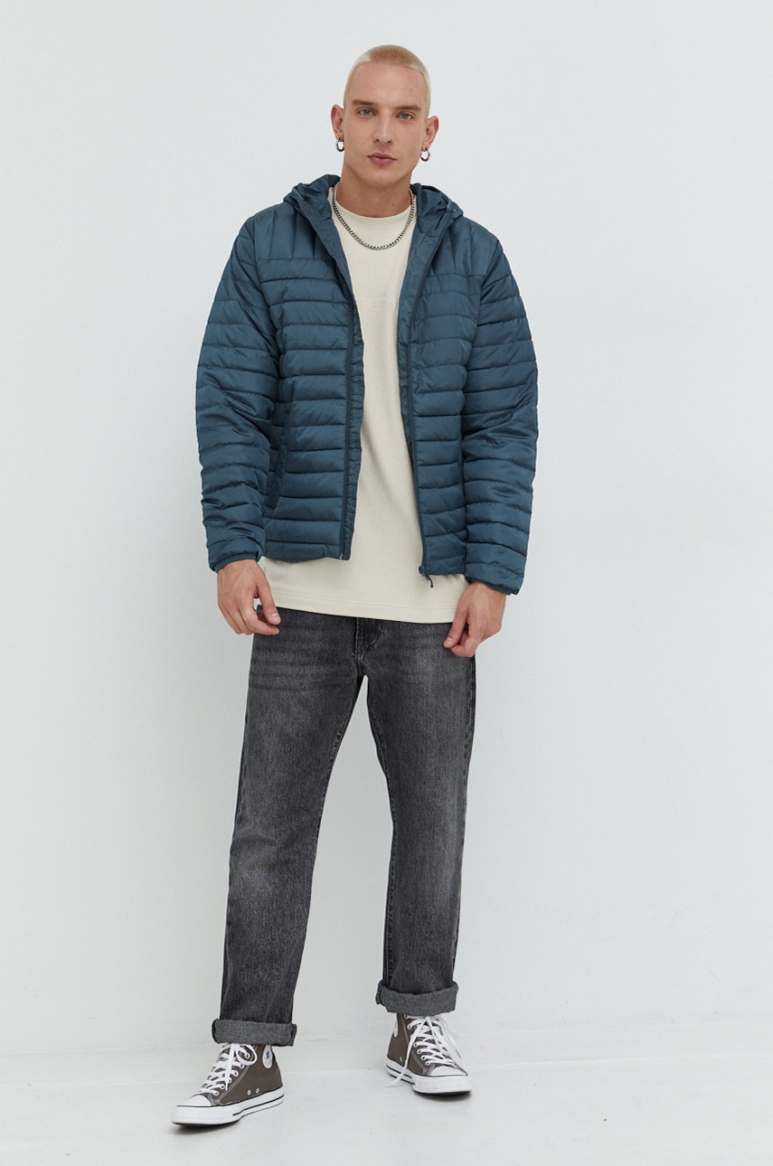 

Хлопковая футболка Jack & Jones Jorriverside цвет бежевый с аппликацией