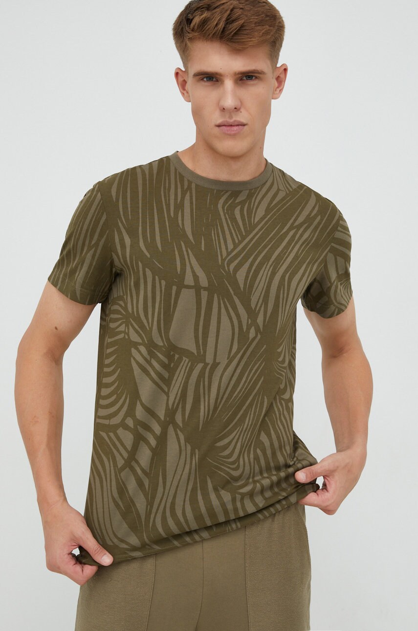 Outhorn tricou din bumbac culoarea verde, modelator