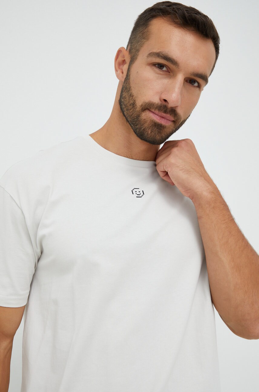 Outhorn tricou din bumbac culoarea gri, neted