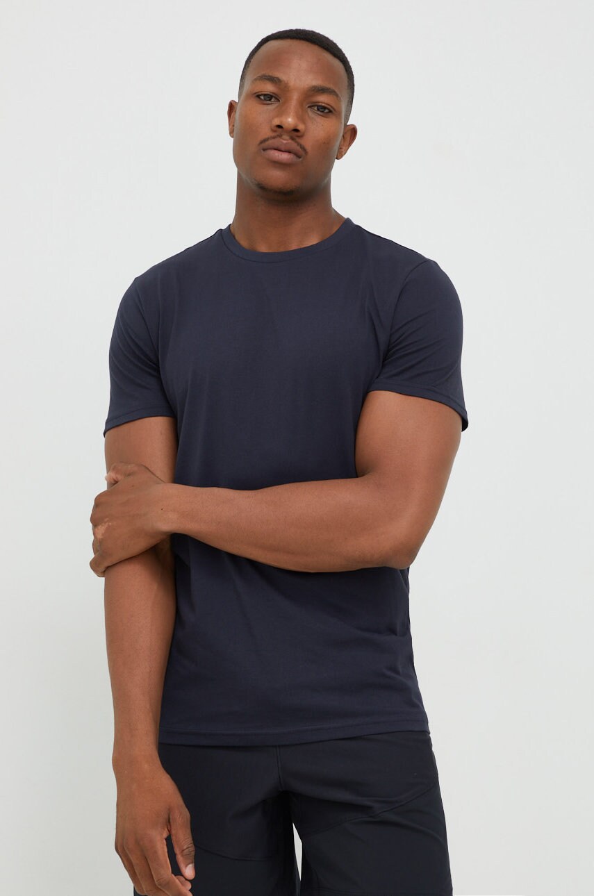 Outhorn tricou din bumbac culoarea albastru marin, neted