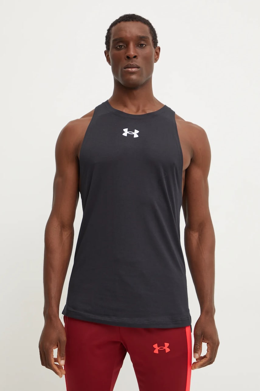Under Armour tricou Baseline barbati, culoarea negru, 1361901