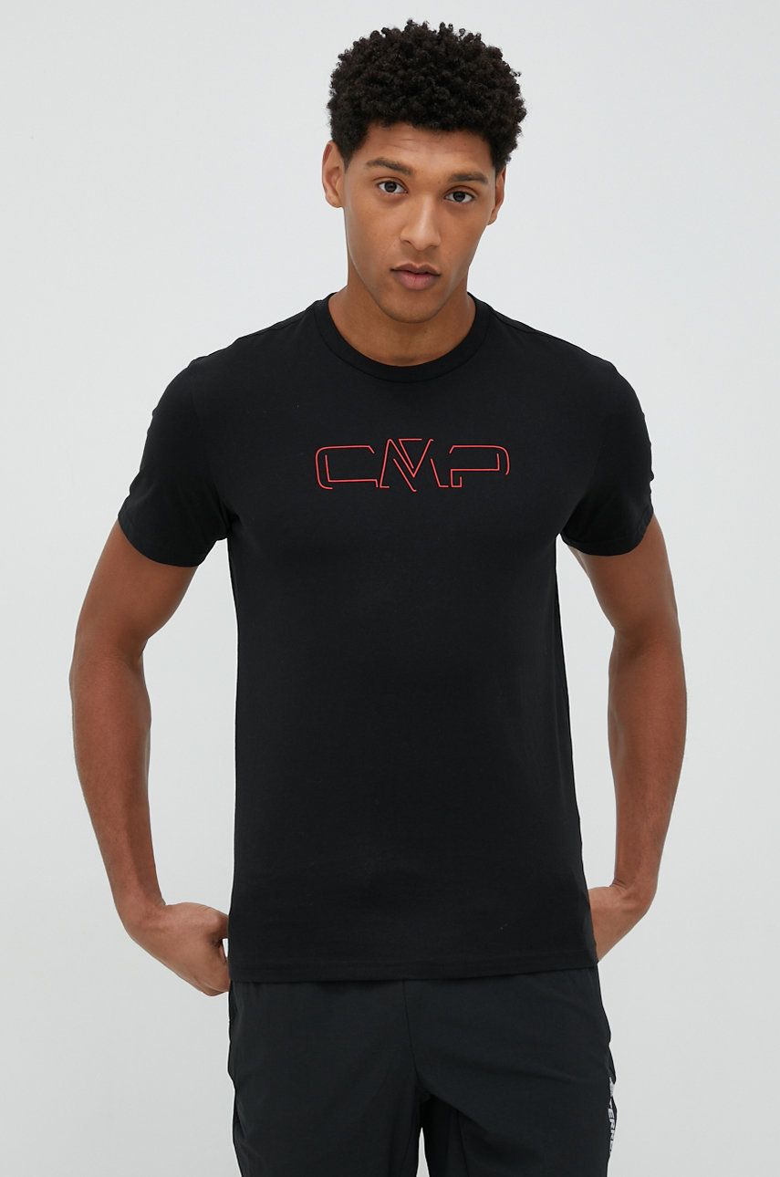 CMP tricou din bumbac culoarea negru, cu imprimeu answear.ro imagine noua