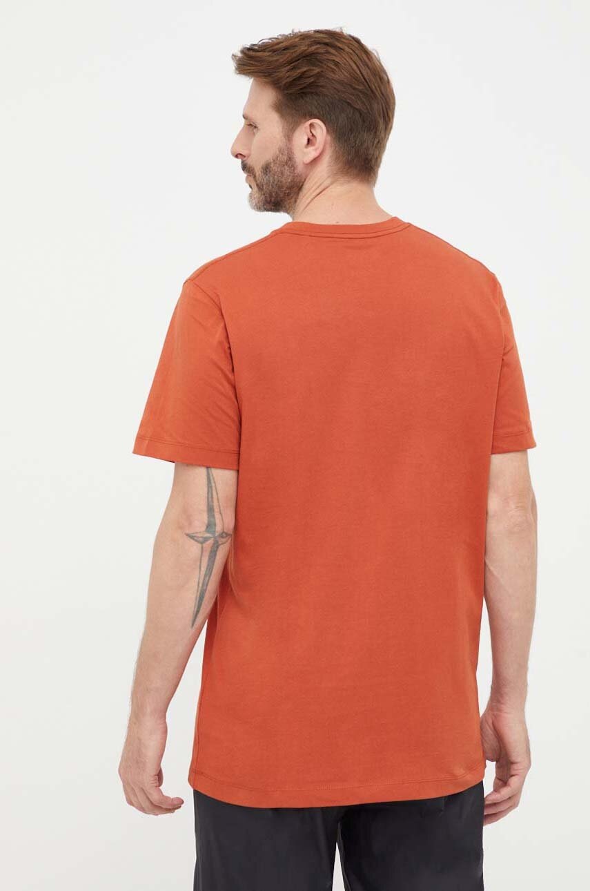 Βαμβακερό μπλουζάκι Jack Wolfskin Essential χρώμα: κόκκινο, 1808382 φωτογραφία