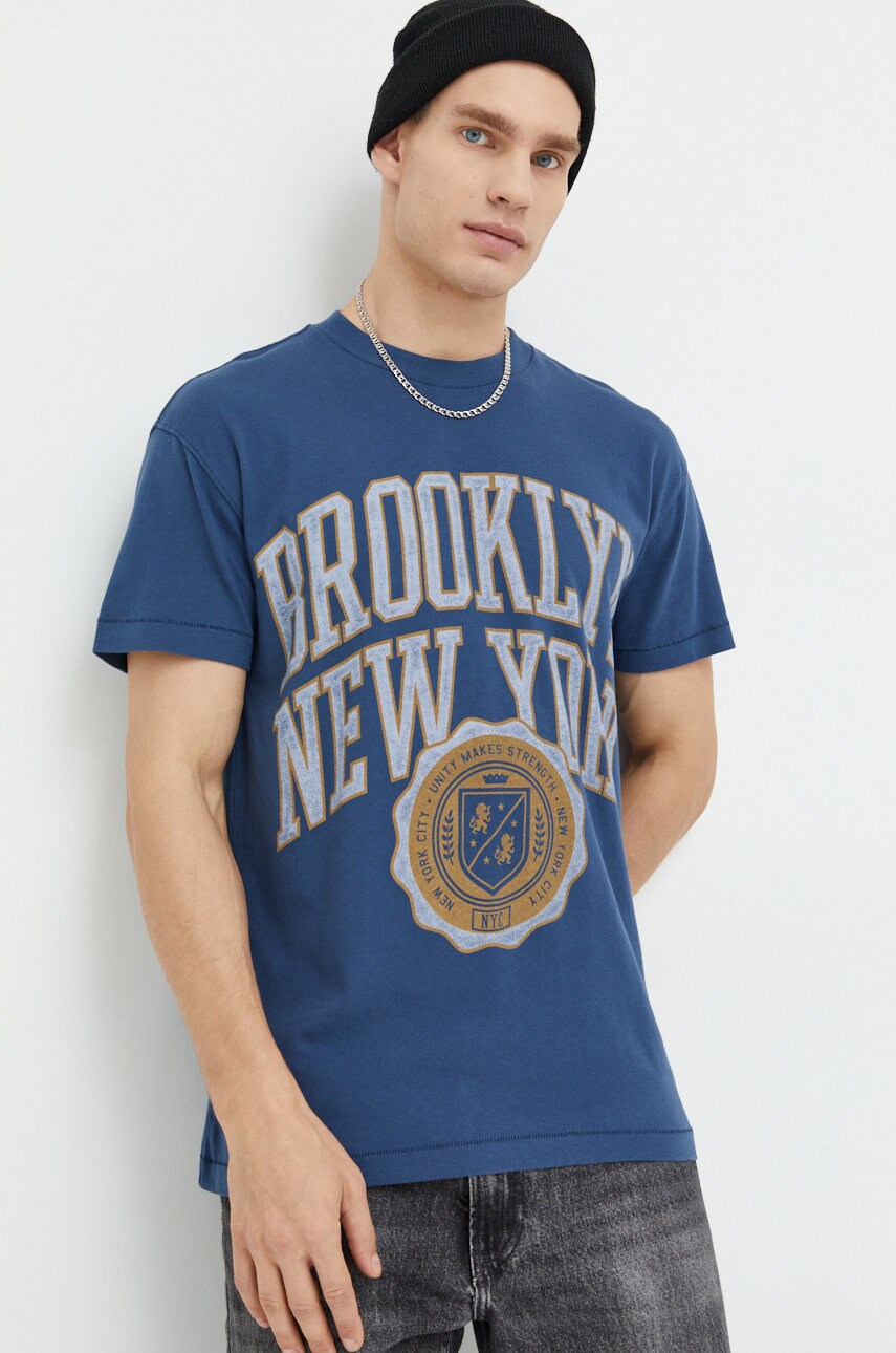 Abercrombie & fitch tricou din bumbac cu imprimeu