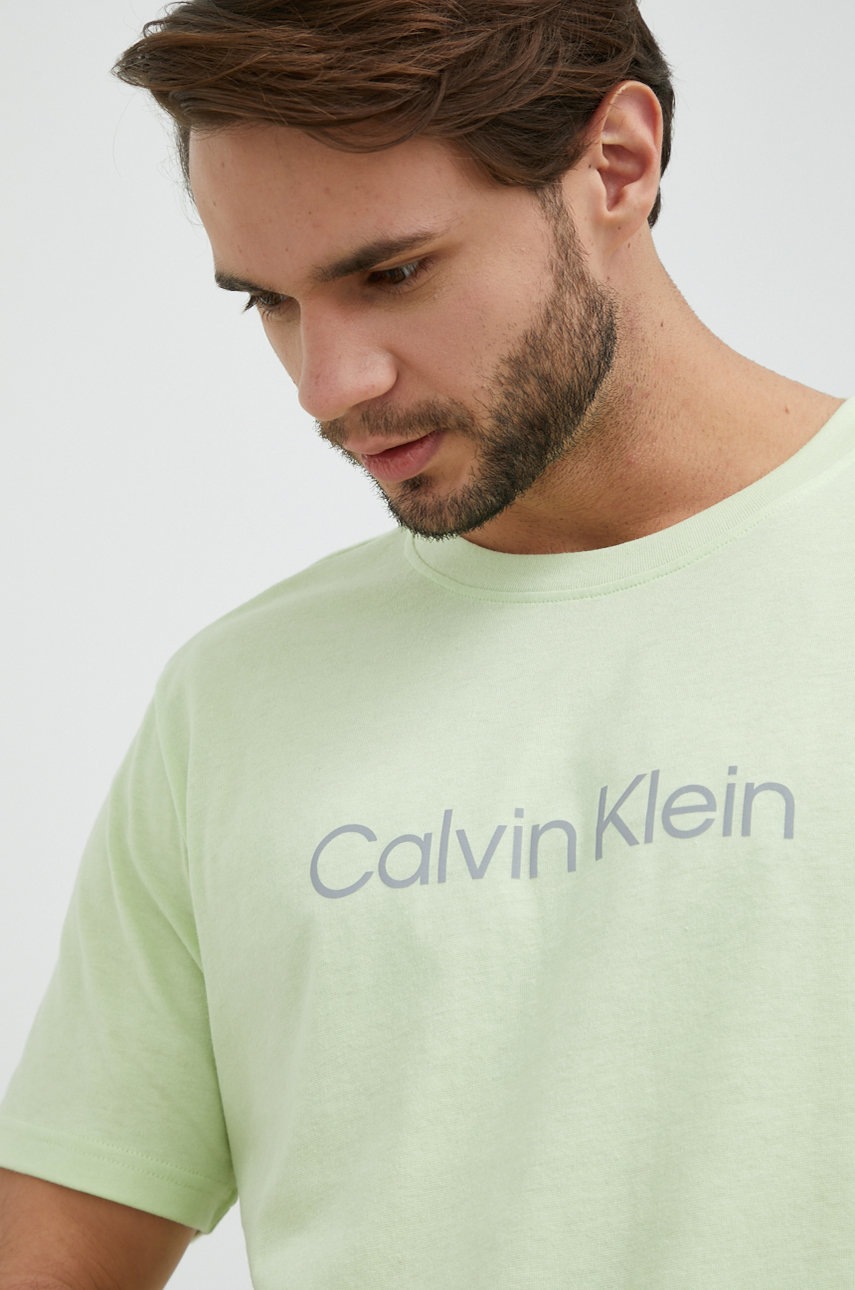 

Тениска за трениране Calvin Klein Performance в зелено с принт, Зелен