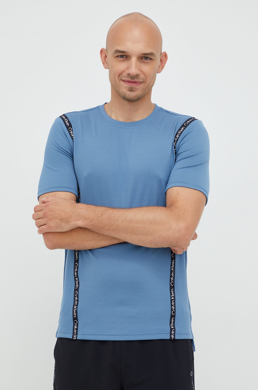 

Тениска за трениране Calvin Klein Performance Active Icon с принт, Син