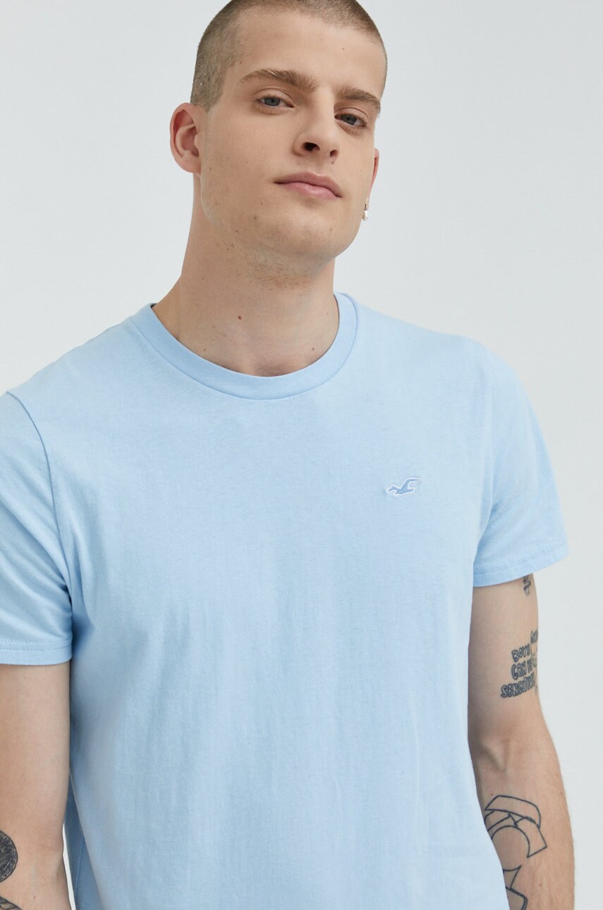 Hollister co. tricou din bumbac neted