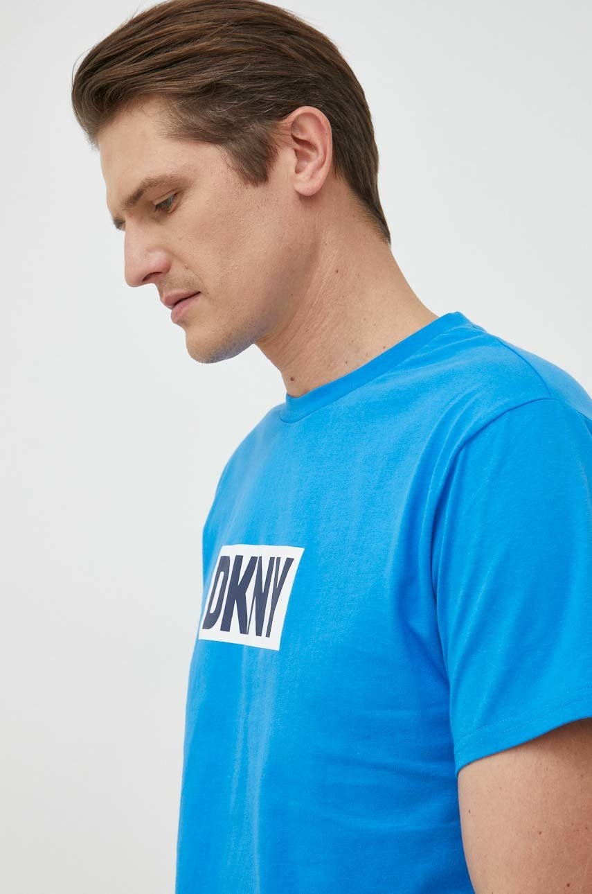 

Памучна тениска Dkny с принт, Син