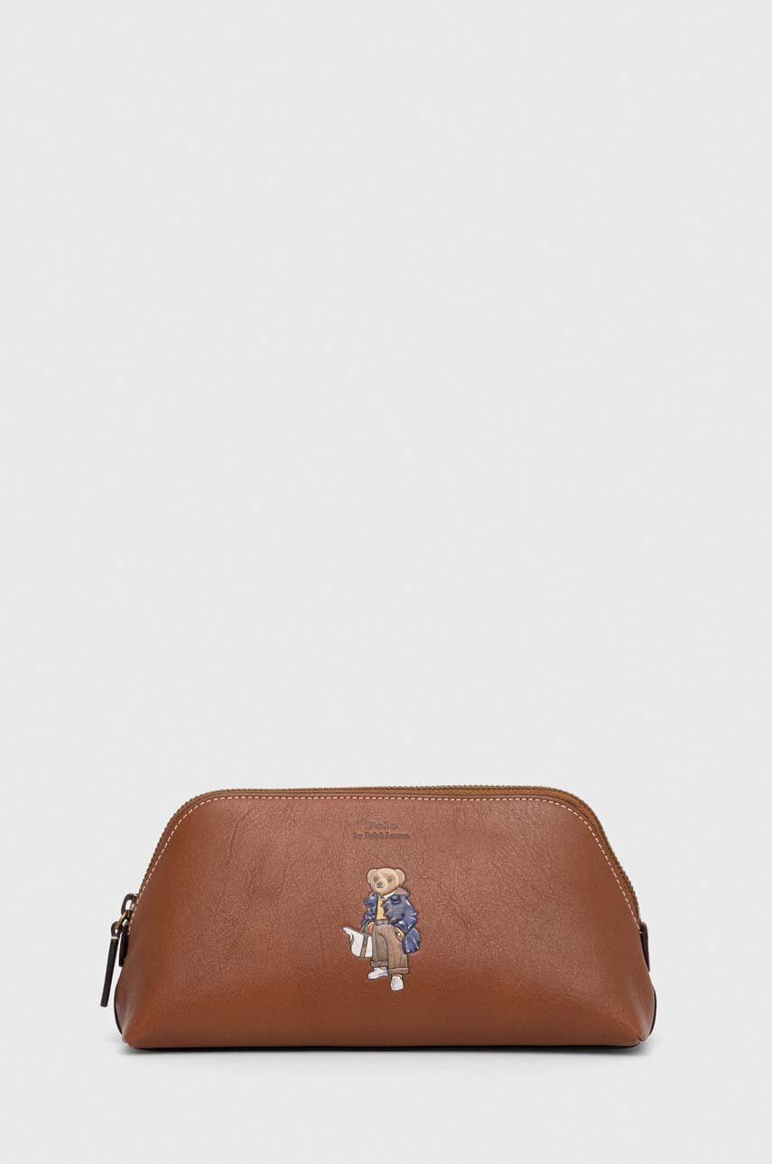 

Шкіряна косметичка Polo Ralph Lauren колір коричневий