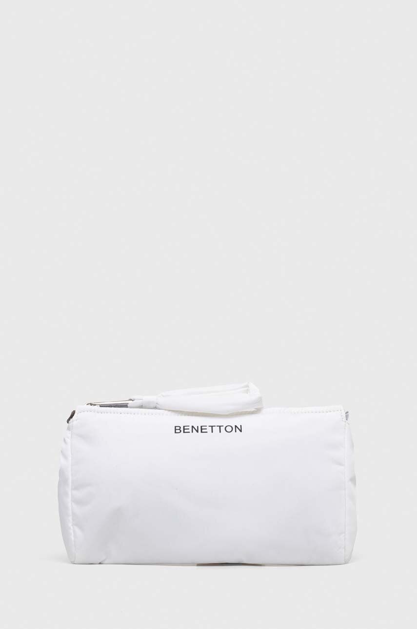 Kosmetická taška United Colors of Benetton bílá barva - bílá -  100 % Polyester
