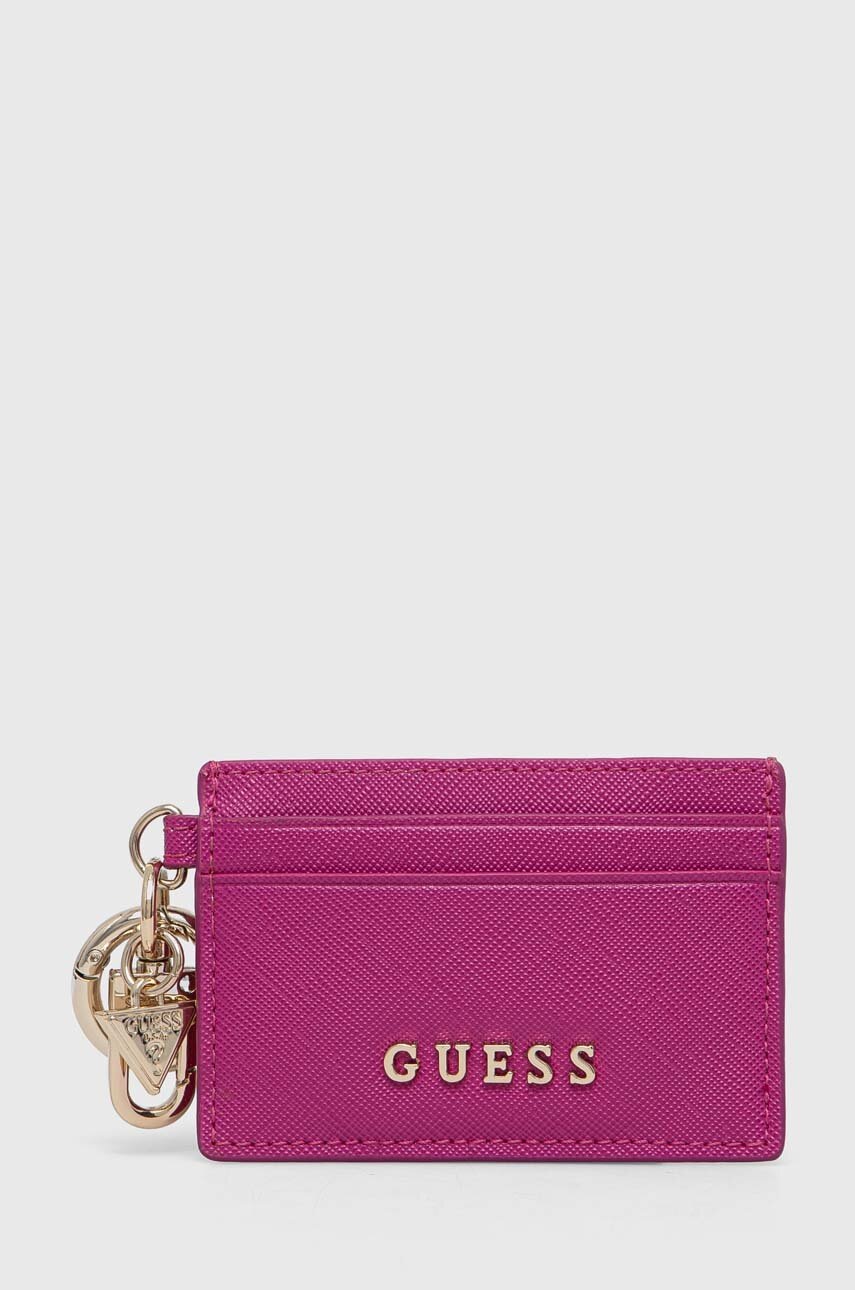 

Чехол на карты Guess цвет розовый