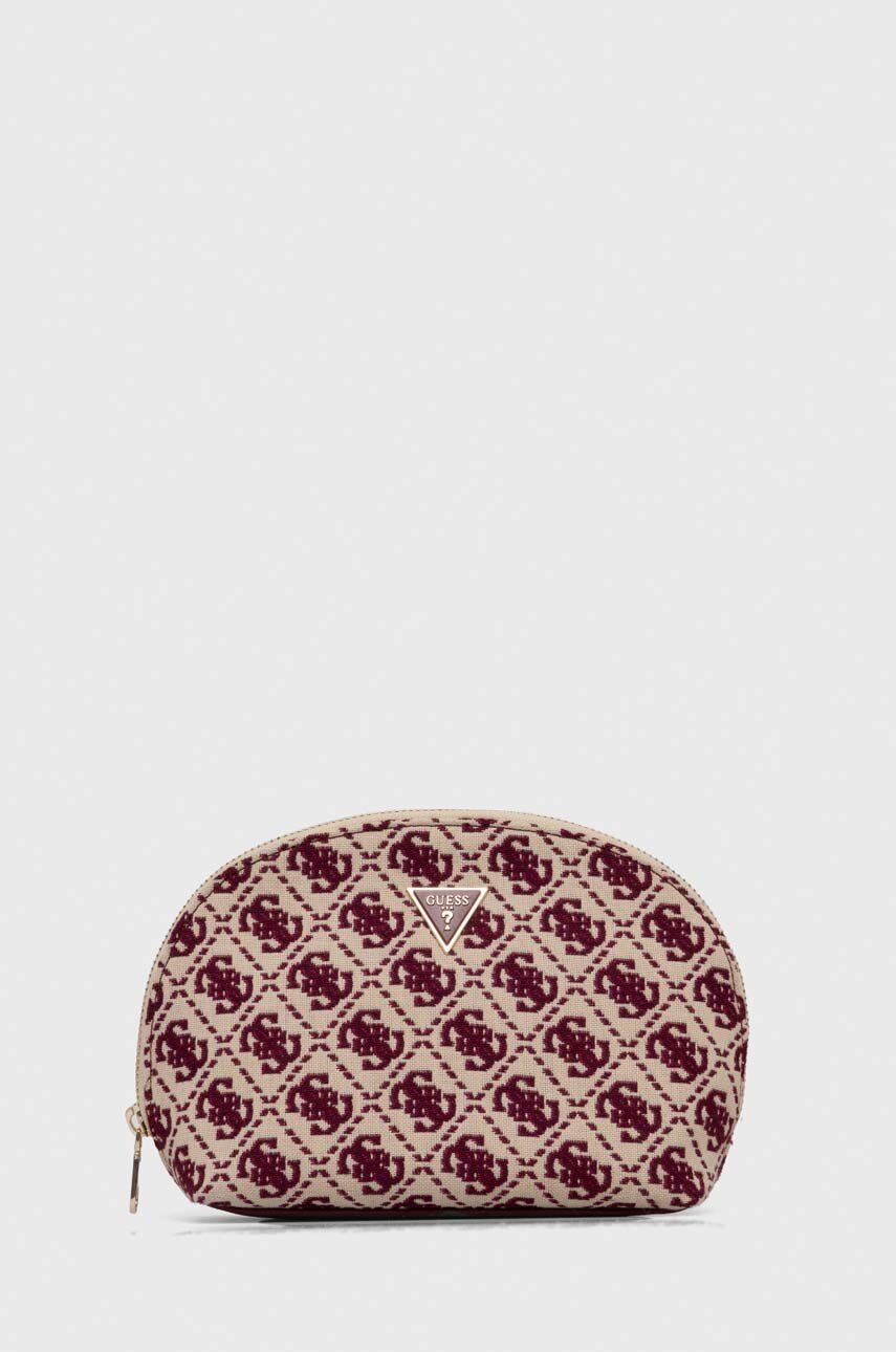 Kosmetická taška Guess fialová barva - fialová - Podšívka: 100 % Polyester Materiál č. 1: 100 %