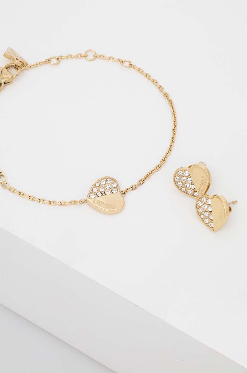 

Гривна и обици Guess, Злато