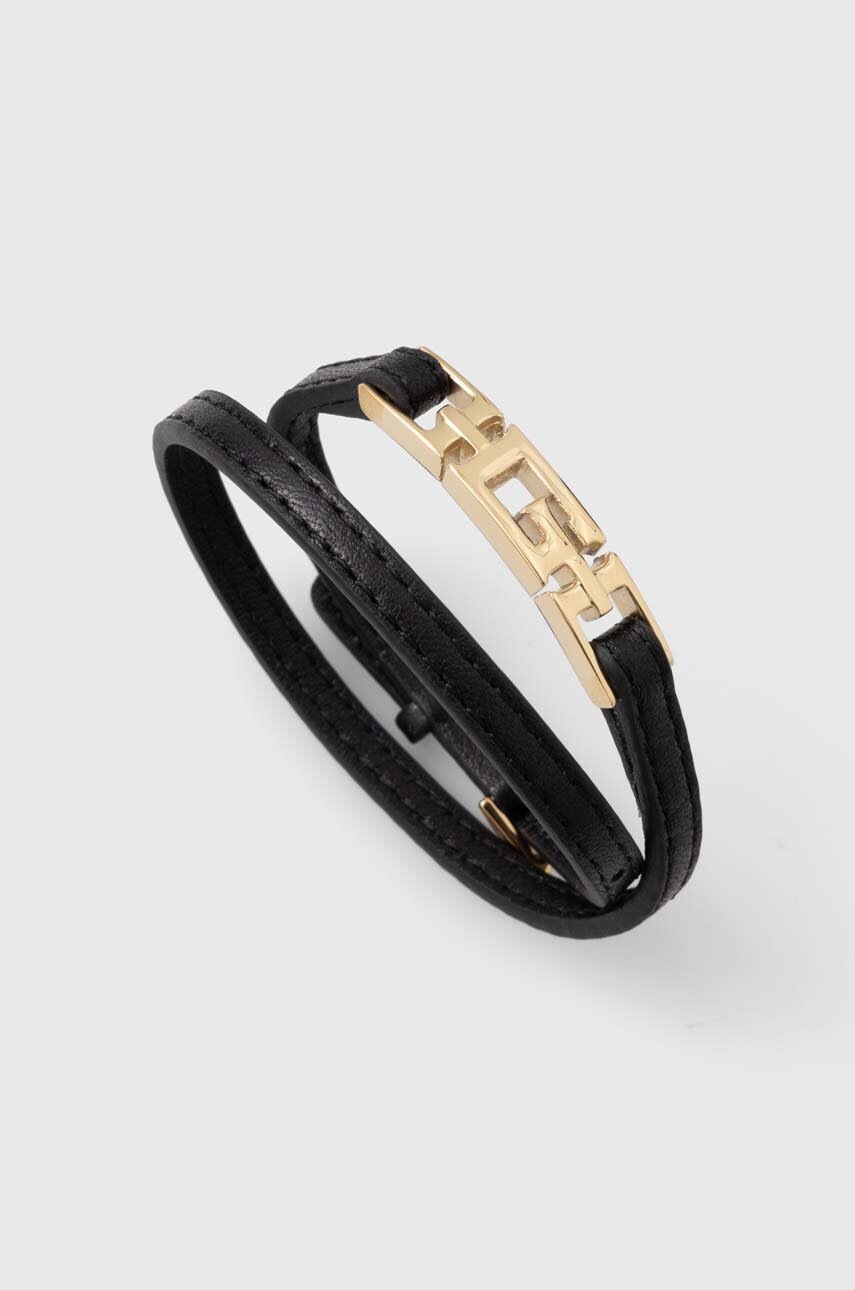 

Кожена гривна Guess дамска, Черен