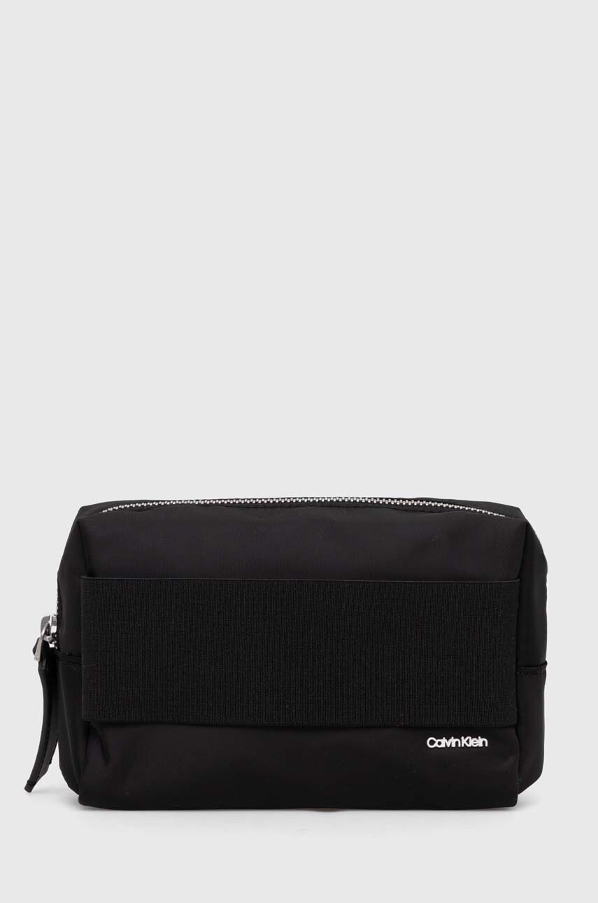 

Козметична чанта Calvin Klein в черно, Черен