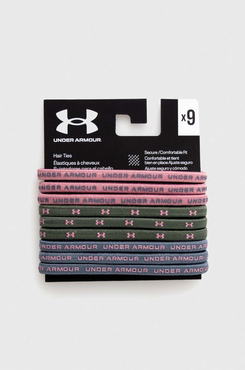 Levně Vlasové gumičky Under Armour 9-pack šedá barva