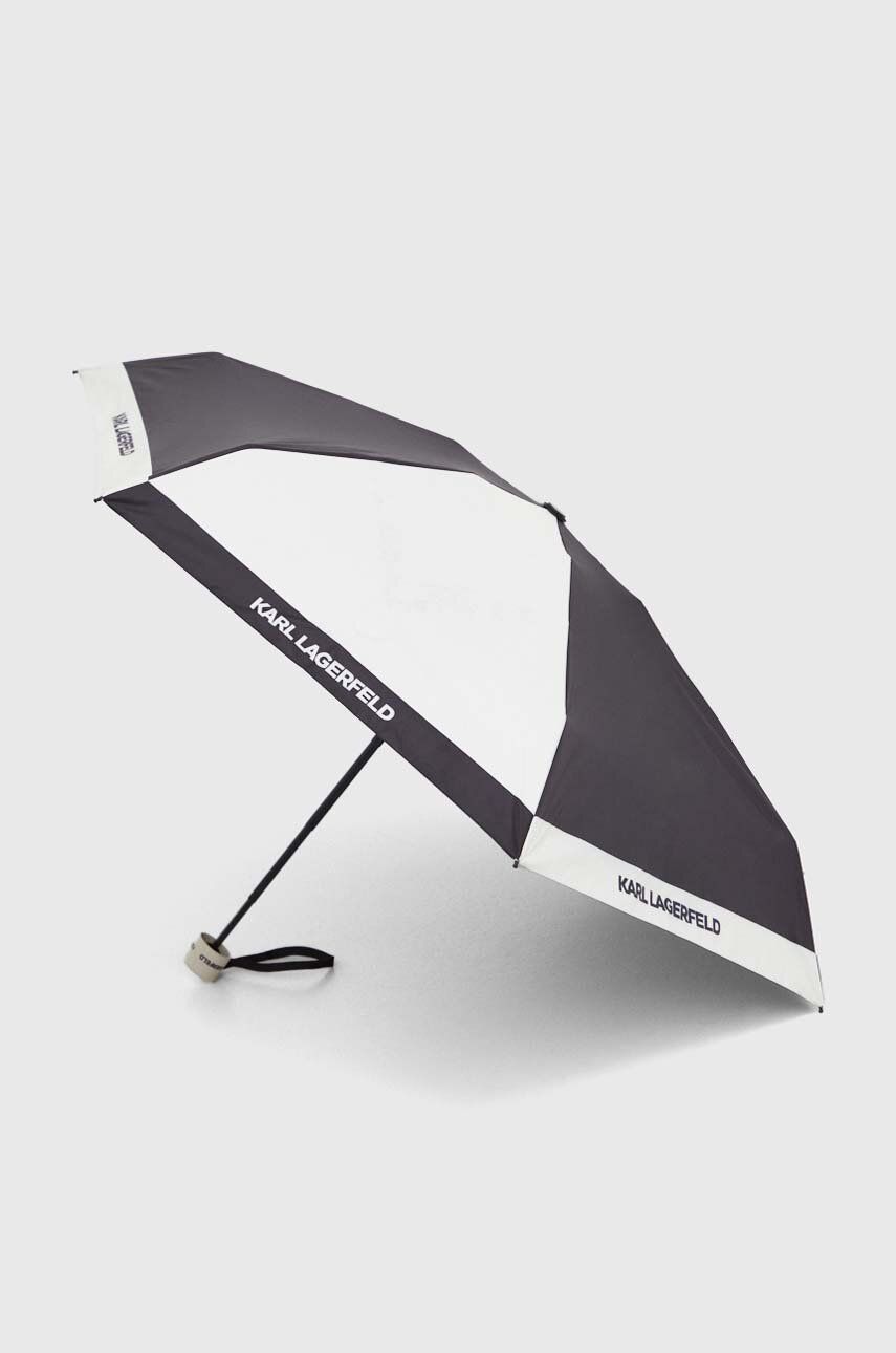 Deštník Karl Lagerfeld černá barva - černá - 60 % Ocel