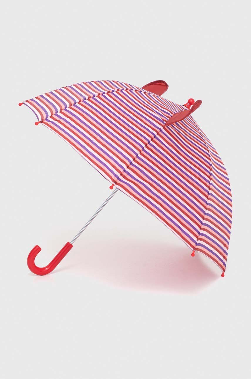 Dětský deštník United Colors of Benetton červená barva - červená - 100 % Polyester