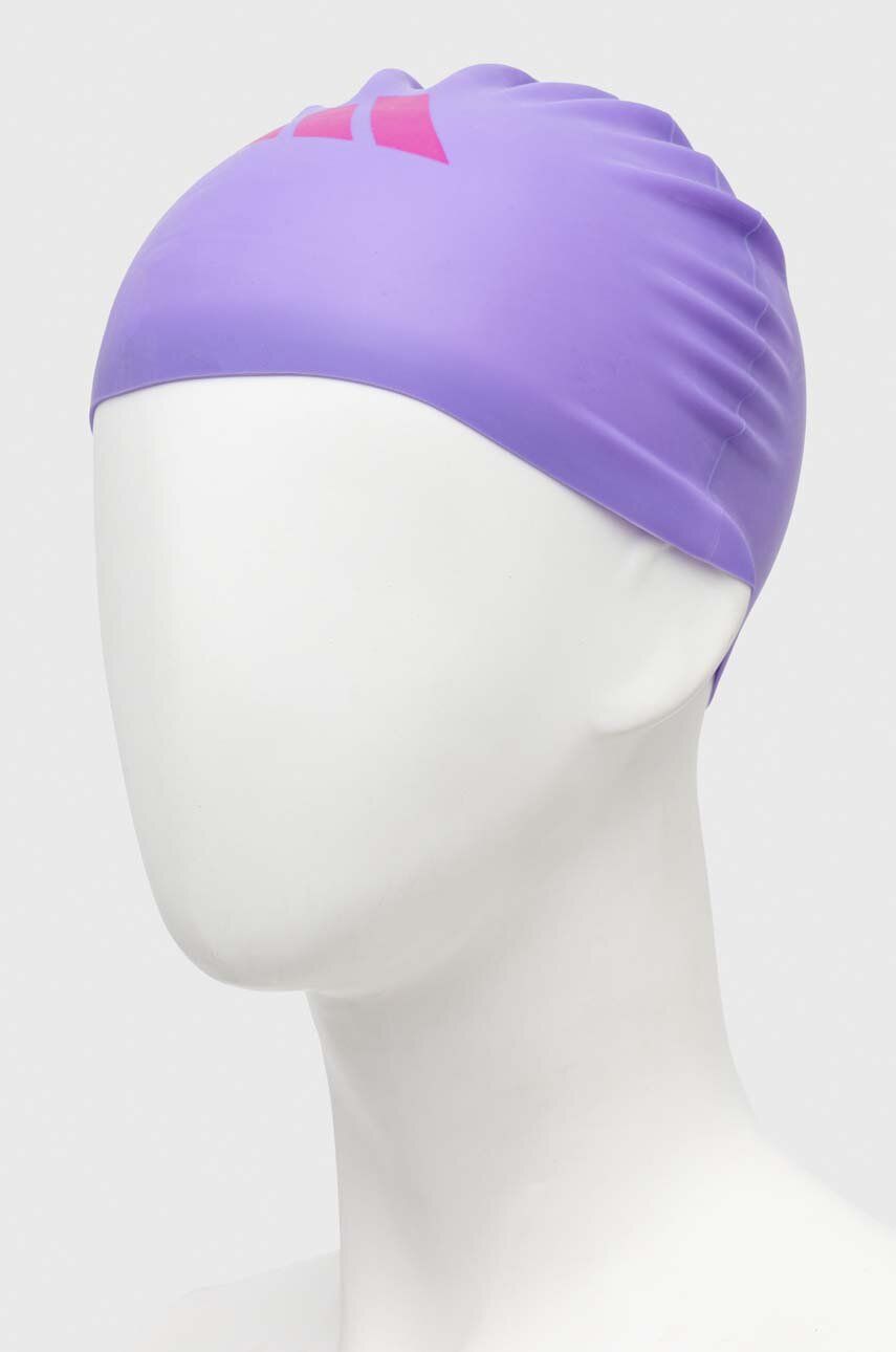 Dětská plavecká čepice adidas Performance fialová barva - fialová - 100 % Silikon